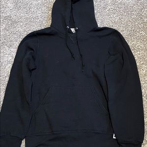 Plain black hoodie